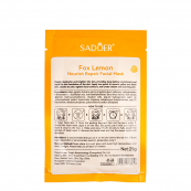 Маска для лица питательная Sadoer Animal Fruit Lemon тканевая 25 г (SD33857). Изображение №2