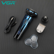 Багатофункціональна професійна електробритва VGR 3 в 1 V-303: бритва, триммер та стрижка. Зображення №2