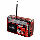 Радиоприёмник портативное радио Golon RX-381 аккумуляторный ретро колонка usb sd mp3 fm. Цвет: красный. Изображение №4