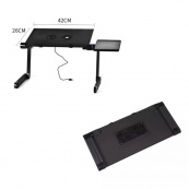 Складаний столик з активним охолодженням для ноутбука трансформер переносна підставка Laptop Table T8. Зображення №8