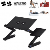 Складаний столик з активним охолодженням для ноутбука трансформер переносна підставка Laptop Table T8. Зображення №14