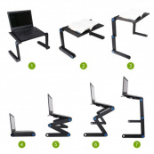 Складаний столик з активним охолодженням для ноутбука трансформер переносна підставка Laptop Table T8. Зображення №15