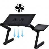 Складаний столик з активним охолодженням для ноутбука трансформер переносна підставка Laptop Table T8. Зображення №18