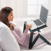 Складаний столик з активним охолодженням для ноутбука трансформер переносна підставка Laptop Table T8. Зображення №20