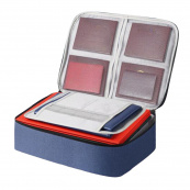 Дорожный кейс сумка органайзер для хранения документов и гаджетов с кодовым замком. Цвет: синий. Изображение №3 Дорожный кейс сумка органайзер для хранения документов и гаджетов с кодовым замком. Цвет: синий. Изображение №3