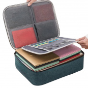 Дорожный кейс сумка органайзер для хранения документов и гаджетов с кодовым замком. Цвет: синий. Изображение №9 Дорожный кейс сумка органайзер для хранения документов и гаджетов с кодовым замком. Цвет: синий. Изображение №9