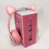 Бездротові навушники з котячими вушками та RGB підсвічуванням Cat VZV 23M. Колір: рожевий. Зображення №11