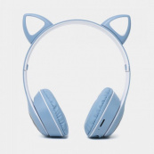 Бездротові навушники з котячими вушками та RGB підсвічуванням Cat VZV 23M. Колір: блакитний. Зображення №4