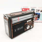 Радиоприёмник портативное радио Golon RX-381 аккумуляторный ретро колонка usb sd mp3 fm. Цвет: коричневый. Изображение №7