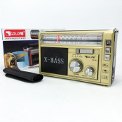 Радиоприёмник портативное радио Golon RX-381 аккумуляторный ретро колонка usb sd mp3 fm. Цвет: желтый. Изображение №3