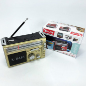 Радиоприёмник портативное радио Golon RX-381 аккумуляторный ретро колонка usb sd mp3 fm. Цвет: желтый. Изображение №6