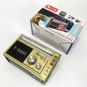 Радиоприёмник портативное радио Golon RX-381 аккумуляторный ретро колонка usb sd mp3 fm. Цвет: желтый. Изображение №9