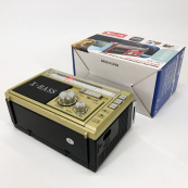 Радиоприёмник портативное радио Golon RX-381 аккумуляторный ретро колонка usb sd mp3 fm. Цвет: желтый. Изображение №10
