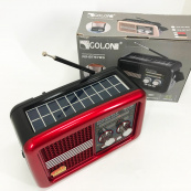 Радио приемник Golon RX-BT978S солнечная панель AUX 3.5mm, Радио приемник с аккумулятором. Цвет: красный. Изображение №7 Радио приемник Golon RX-BT978S солнечная панель AUX 3.5mm, Радио приемник с аккумулятором. Цвет: красный. Изображение №7