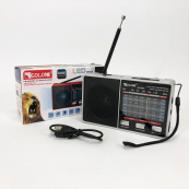 Радіо GOLON RX-8866 цифровий портативний радіоприймач із ліхтариком функцією PowerBank. Колір: білий. Зображення №5