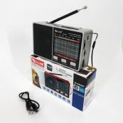 Радіо GOLON RX-8866 цифровий портативний радіоприймач із ліхтариком функцією PowerBank. Колір: білий. Зображення №8