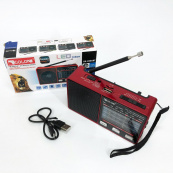 Радіо GOLON RX-8866 цифровий портативний радіоприймач із ліхтариком функцією PowerBank. Колір: червоний. Зображення №5