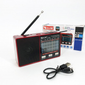 Радіо GOLON RX-8866 цифровий портативний радіоприймач із ліхтариком функцією PowerBank. Колір: червоний. Зображення №10