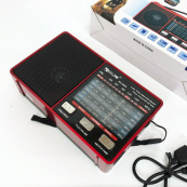 Радіо GOLON RX-8866 цифровий портативний радіоприймач із ліхтариком функцією PowerBank. Колір: червоний. Зображення №13