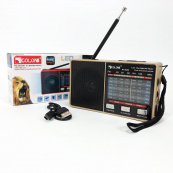 Радіо GOLON RX-8866 цифровий портативний радіоприймач із ліхтариком функцією PowerBank. Колір: золотий. Зображення №4