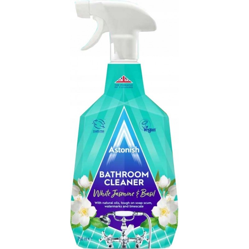 Засіб для миття ванної кімнати Astonish White Jasmine & Basil спрей 750 мл Засіб для миття ванної кімнати Astonish White Jasmine & Basil спрей 750 мл