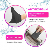 Багаторазові бахіли-чохли L (41-45 розмір) для взуття силіконові від води та бруду. Колір: чорний. Зображення №5 Багаторазові бахіли-чохли L (41-45 розмір) для взуття силіконові від води та бруду. Колір: чорний. Зображення №5