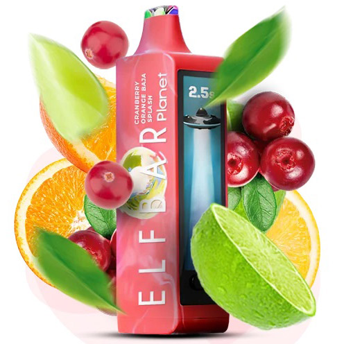 ELF BAR Planet 25000. Журавлина Апельсин Баджо (Cranberry Orange Baja Splash) ELF BAR Planet 25000. Журавлина Апельсин Баджо (Cranberry Orange Baja Splash)