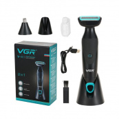 Акумуляторна електробритва для стрижки VGR V-601 від USB бритва електрична з професійною насадками. Зображення №6