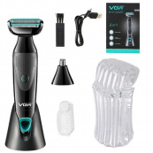Акумуляторна електробритва для стрижки VGR V-601 від USB бритва електрична з професійною насадками. Зображення №8