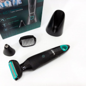 Акумуляторна електробритва для стрижки VGR V-601 від USB бритва електрична з професійною насадками. Зображення №16