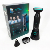 Акумуляторна електробритва для стрижки VGR V-601 від USB бритва електрична з професійною насадками. Зображення №18