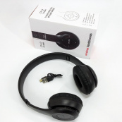 Бездротові навушники Bluetooth Wireless Headset P47 Black Гарнітура для ПК, телефону з мікрофоном. Зображення №4 Бездротові навушники Bluetooth Wireless Headset P47 Black Гарнітура для ПК, телефону з мікрофоном. Зображення №4