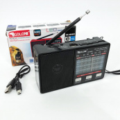 Радіо GOLON RX-8866 цифровий портативний радіоприймач із ліхтариком функцією PowerBank. Колір: чорний. Зображення №4