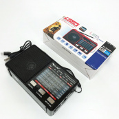 Радіо GOLON RX-8866 цифровий портативний радіоприймач із ліхтариком функцією PowerBank. Колір: чорний. Зображення №5