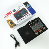 Радіо GOLON RX-8866 цифровий портативний радіоприймач із ліхтариком функцією PowerBank. Колір: чорний. Зображення №6