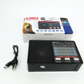 Радіо GOLON RX-8866 цифровий портативний радіоприймач із ліхтариком функцією PowerBank. Колір: чорний. Зображення №7