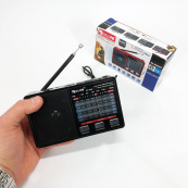 Радіо GOLON RX-8866 цифровий портативний радіоприймач із ліхтариком функцією PowerBank. Колір: чорний. Зображення №8