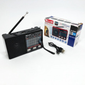 Радіо GOLON RX-8866 цифровий портативний радіоприймач із ліхтариком функцією PowerBank. Колір: чорний. Зображення №10