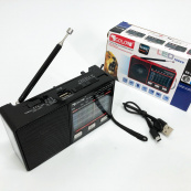 Радіо GOLON RX-8866 цифровий портативний радіоприймач із ліхтариком функцією PowerBank. Колір: чорний. Зображення №12