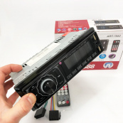 Автомагнітола MP3 3888 ISO 1DIN FM тюнер 4х50W сенсорний дисплей чорний, Bluetooth bluetooth магнітола. Зображення №2