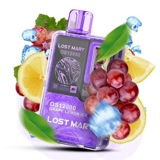 Lost Mary OS12000. Виноград Лимон (Grape Lemon Ice) Lost Mary OS12000. Виноград Лимон (Grape Lemon Ice)