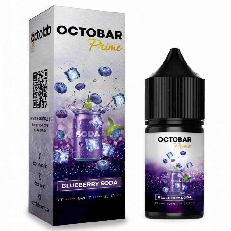 Набір для самозамішування Octobar Prime 30 мл. Чорнична Сода (Blueberry Soda) Набір для самозамішування Octobar Prime 30 мл. Чорнична Сода (Blueberry Soda)