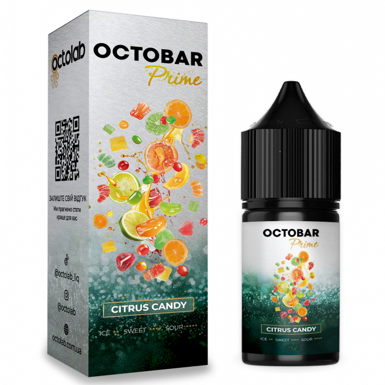 Набір для самозамішування Octobar Prime 30 мл. Цитрусові цукерки (Citrus Candy) Набір для самозамішування Octobar Prime 30 мл. Цитрусові цукерки (Citrus Candy)