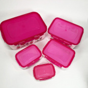 Набір контейнерів UNIQUE UN-1514 5шт. Колір: рожевий. Зображення №7 Набір контейнерів UNIQUE UN-1514 5шт. Колір: рожевий. Зображення №7