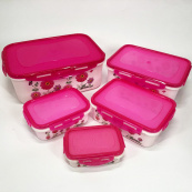 Набір контейнерів UNIQUE UN-1514 5шт. Колір: рожевий. Зображення №8 Набір контейнерів UNIQUE UN-1514 5шт. Колір: рожевий. Зображення №8