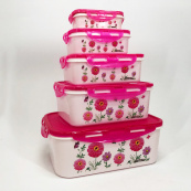 Набір контейнерів UNIQUE UN-1514 5шт. Колір: рожевий. Зображення №9 Набір контейнерів UNIQUE UN-1514 5шт. Колір: рожевий. Зображення №9