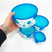 Набір пластикових судків UNIQUE UN-1512. Колір: блакитний. Зображення №7