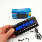 Автомобильные часы с термометром и вольтметром VST-7010V. Изображение №5