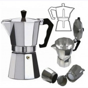 Гейзерна кавоварка UNIQUE UN-1913 алюмінієвий корпус, бакелітова ручка, 9 чашок. Зображення №3