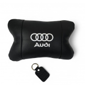 Автомобільна подушка для підголівника Audi – чорна натуральна шкіра. Зображення №6 Автомобільна подушка для підголівника Audi – чорна натуральна шкіра. Зображення №6